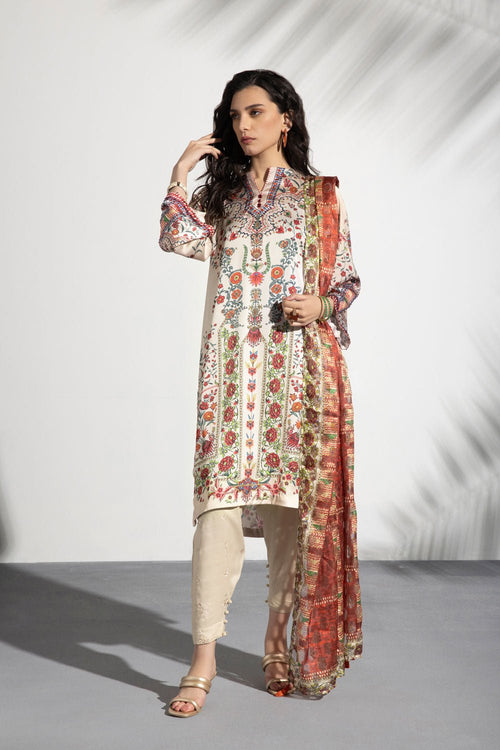 Sapphire - Printed Silk Suit
