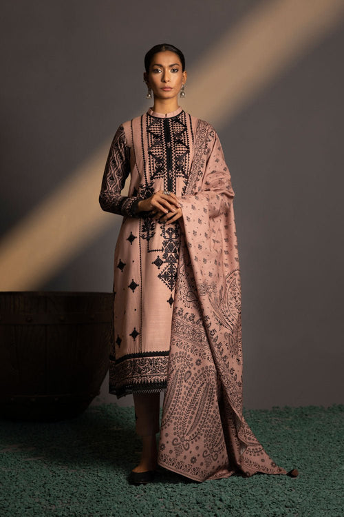 Sapphire- 3 Piece - Embroidered Khaddar Suit
