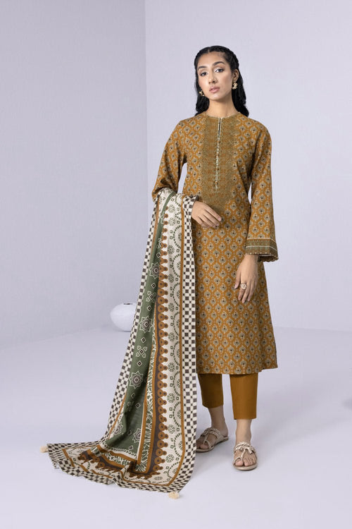 Sapphire- 3 Piece - Embroidered Khaddar Suit