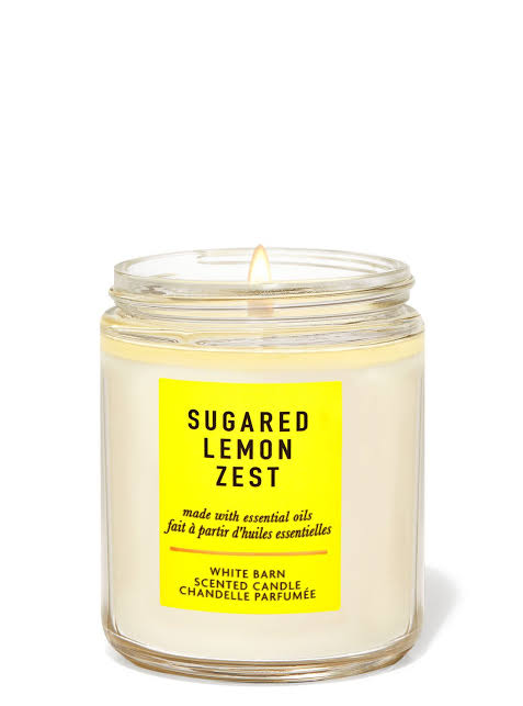 Bath & Body - Works Sugared Lemon Zest Single Wick Candles 198g