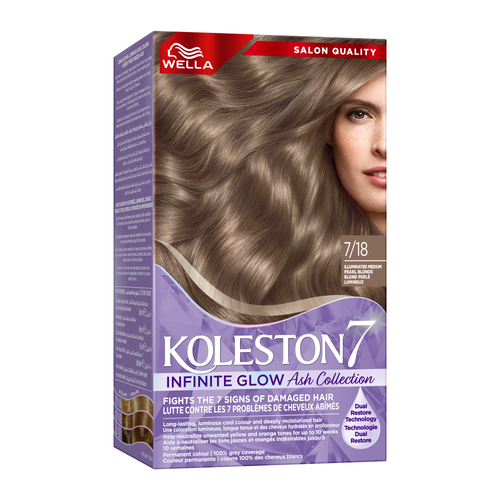 Wella - Koleston Supreme Hair Color Infinite Glow Ash 7/18 Illuminated Medium Pearl Blonde