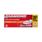 DIAMOND ZIPPER BAGS STORAGE MEDIUM  60 PC