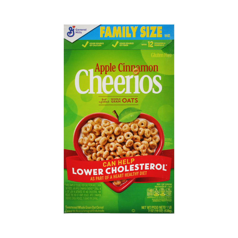 GENERAL MILLS CEREAL CHEERIOS APPLE CINNAMON OATS 538G