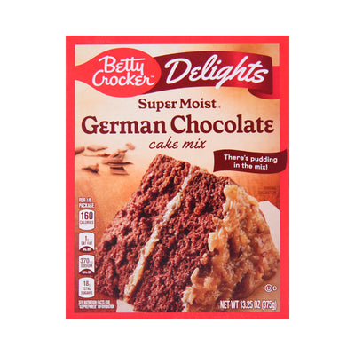BETTY CROCKER SUPER MOIST CAKE GERMAN CHOCOLATE 375 GM