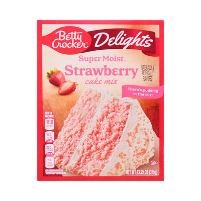 BETTY CROCKER SUPER MOIST CAKE MIX STRAWBERRY 375 GM