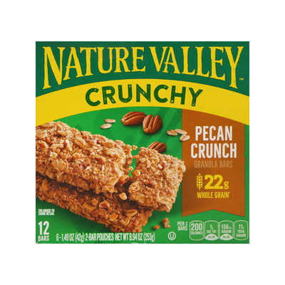 NATURE VALLEY CEREAL BAR CRUNCHY PECAN CRUNCH 12PC 253 GM