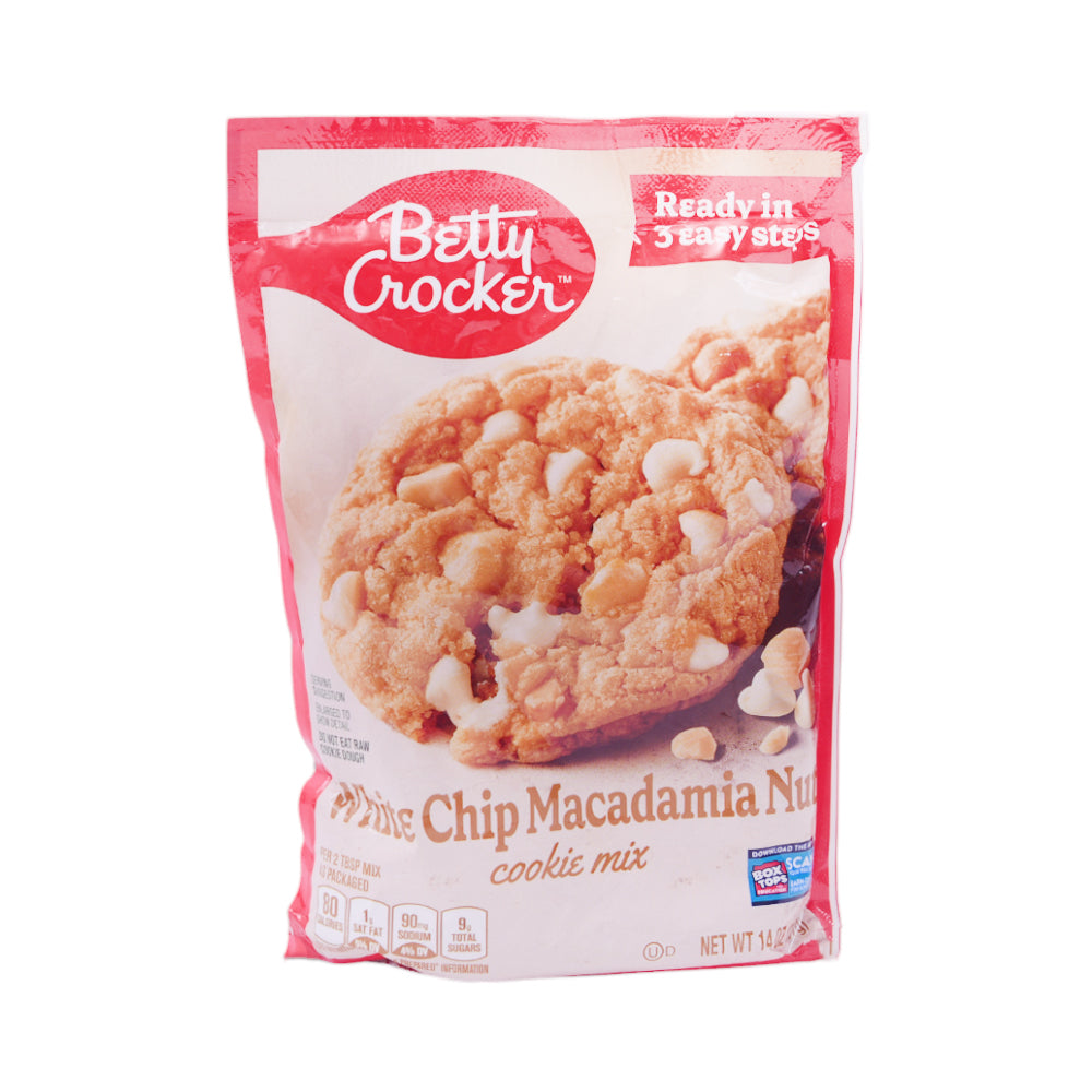 BETTY CROCKER WHITE CHIP MACADAMIA NUT COOKIE MIX 397G