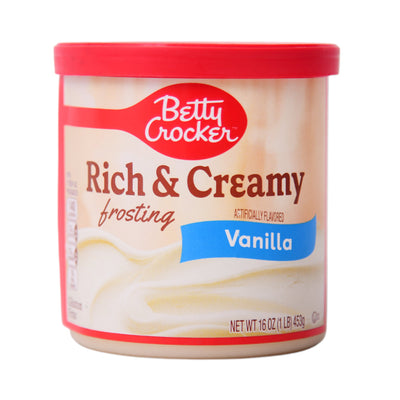 BETTY CROCKER RICH & CREAMY FROSTING VANILLA 453G