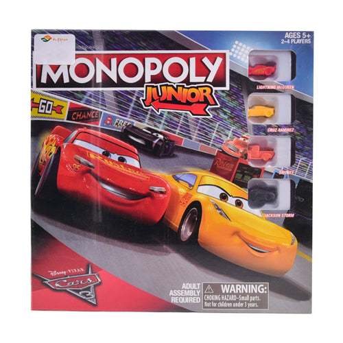 55517 DISNEY PIXAR CARS 3 MONOPOLY JUNIOR GAME A.I