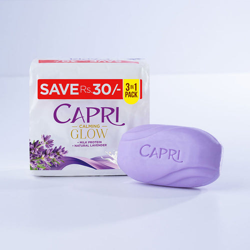 Capri Calming Glow - Purple Soap 150g X 3 Bundle - (save Rs 20)