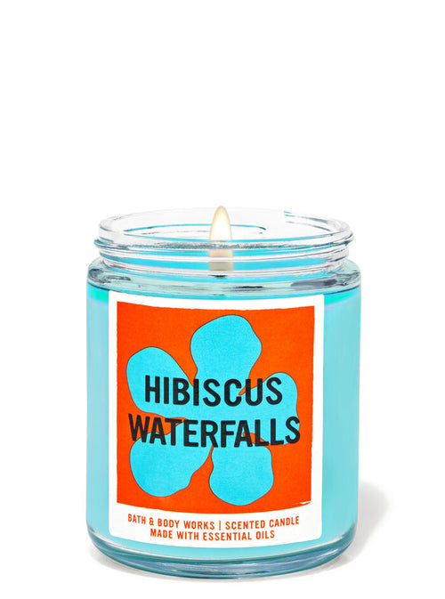 Bath & Body Works Hibiscus Waterfalls Single Wick Candles 198g