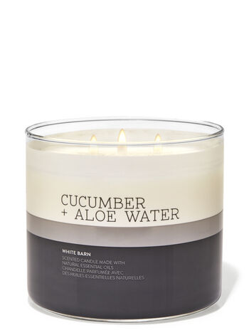 Bath & Body Works Cucumber & Aloe Water 3 Wick Candles 414gms