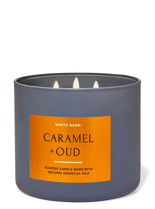 Bath & Body Works - Caramel Oud 3 Wick Candles 414gms