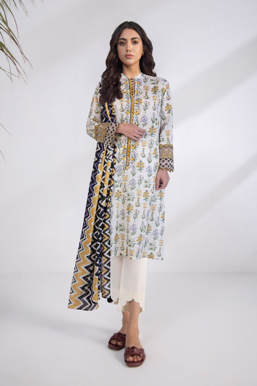 Sapphire - Embroidered Lawn Shirt