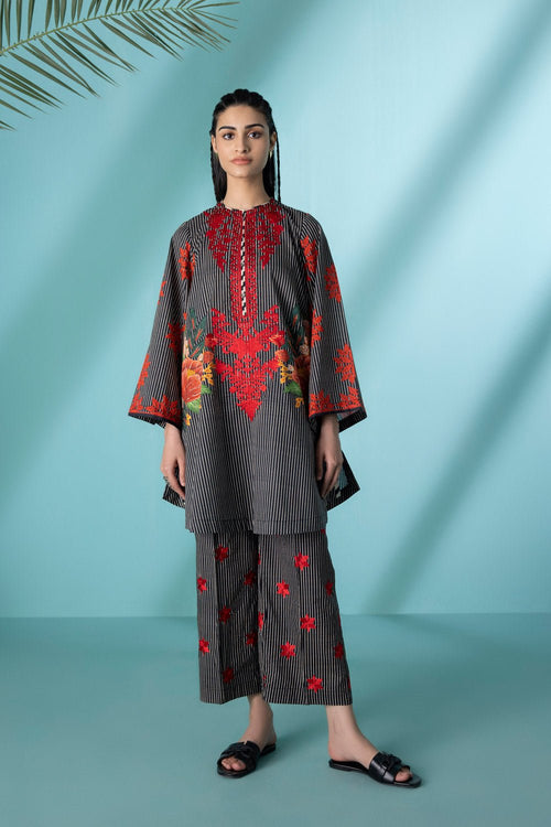 Sapphire - Embroidered Lawn Shirt