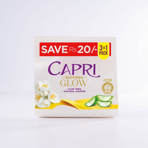 Capri Soothing Glow - White Soap 115g X 3 Bundle - (save Rs.30)