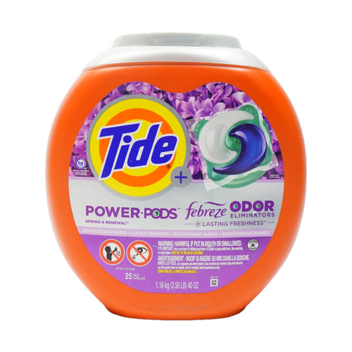 TIDE POWER PODS FEBREZE SPRING & RENEWAL ODOR 25 CAPS 1 KG