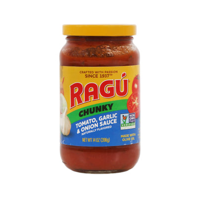 RAGU SAUCE CHUNKY TOMATO GARLIC AND ONION 396 GM