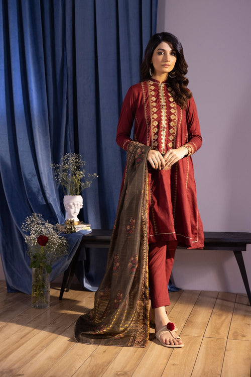 Sapphire - Embroidered Jacquard Shirt