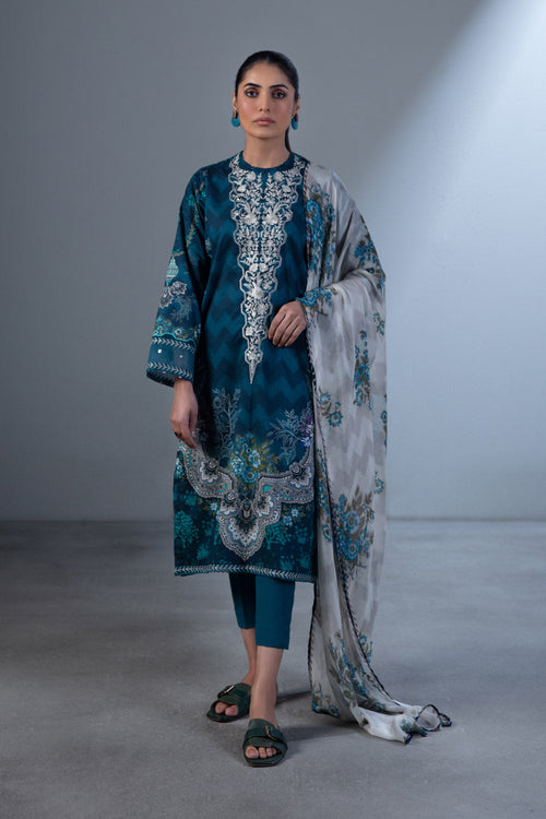 Sapphire - 1 Piece -embroidered Jacquard Suit - Without Dupatta & Trouser