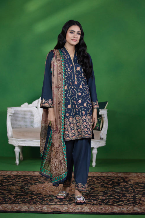 Sapphire - 1 Piece - Embroidered Lawn Shirt