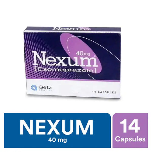 Nexum Capsules 40mg (2 x 7 Capsules) | Esomeprazole for Acidity & GERD