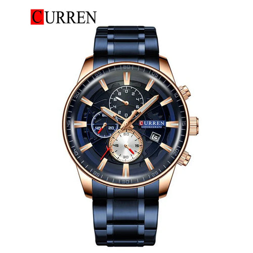 Curren - Original Brand Stainless Steel Band Wrist Watch For Men-8362-04