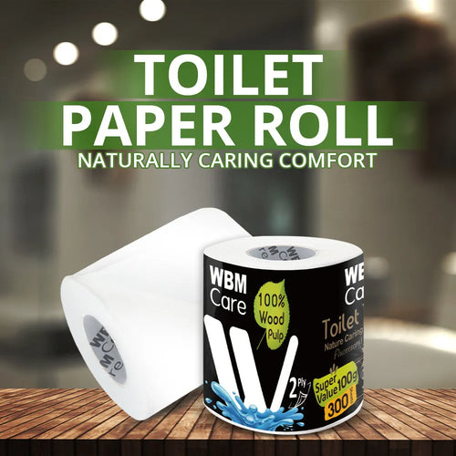Wbm - Care Toilet Tissue Paper 2 Ply 100g - 300 Sheets
