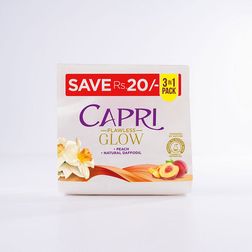 Capri Flawless Glow - Peach Soap 150g X 3 Bundle - (save Rs 20)