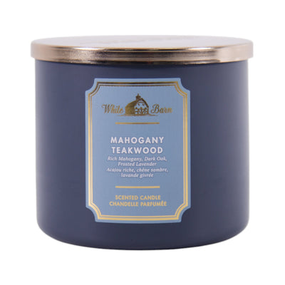 BBW BODY CANDL 3 WICK MAHOGANY TAKEWOOD 411 GM