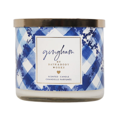 BATH & BODY WORKS CANDLE 3 WICK GINGHAM 411 G