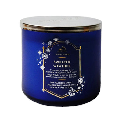 BATH & BODY WORKS CANDLE 3 WICK SWEATER WEATHER 411G