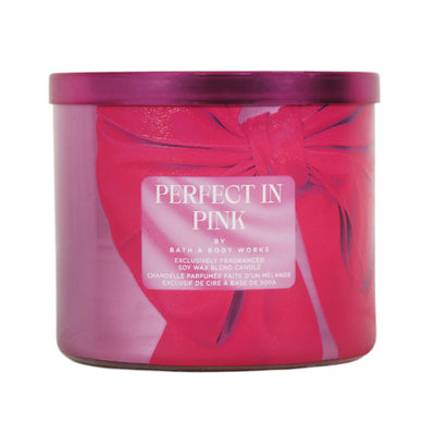 BATH & BODY WORKS CANDLE 3 WICK PERFECT N PINK 411 G