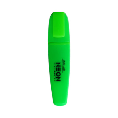 HL-625 DOLLAR NEON HIGHLIGHTER GREEN 1PC