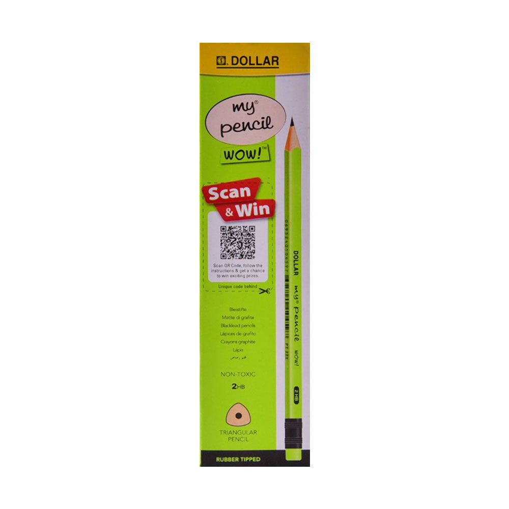 PT111 DOLLAR MY PENCIL PENCILS 12PC PACK GREEN