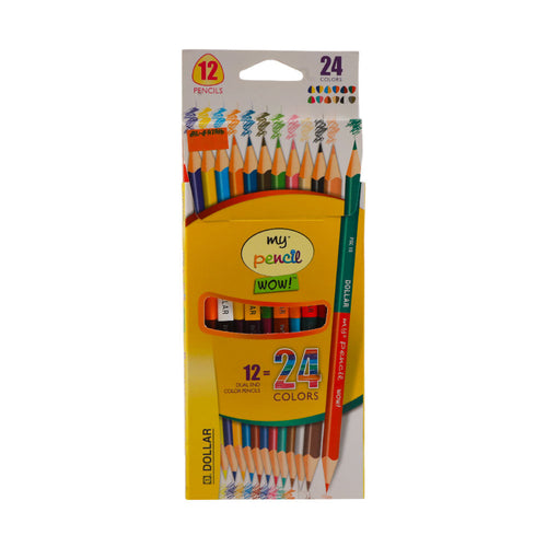 PDC15 DOLLAR MY PENCIL WOW 12/24 PENCIL COLORS DUAL SIDED