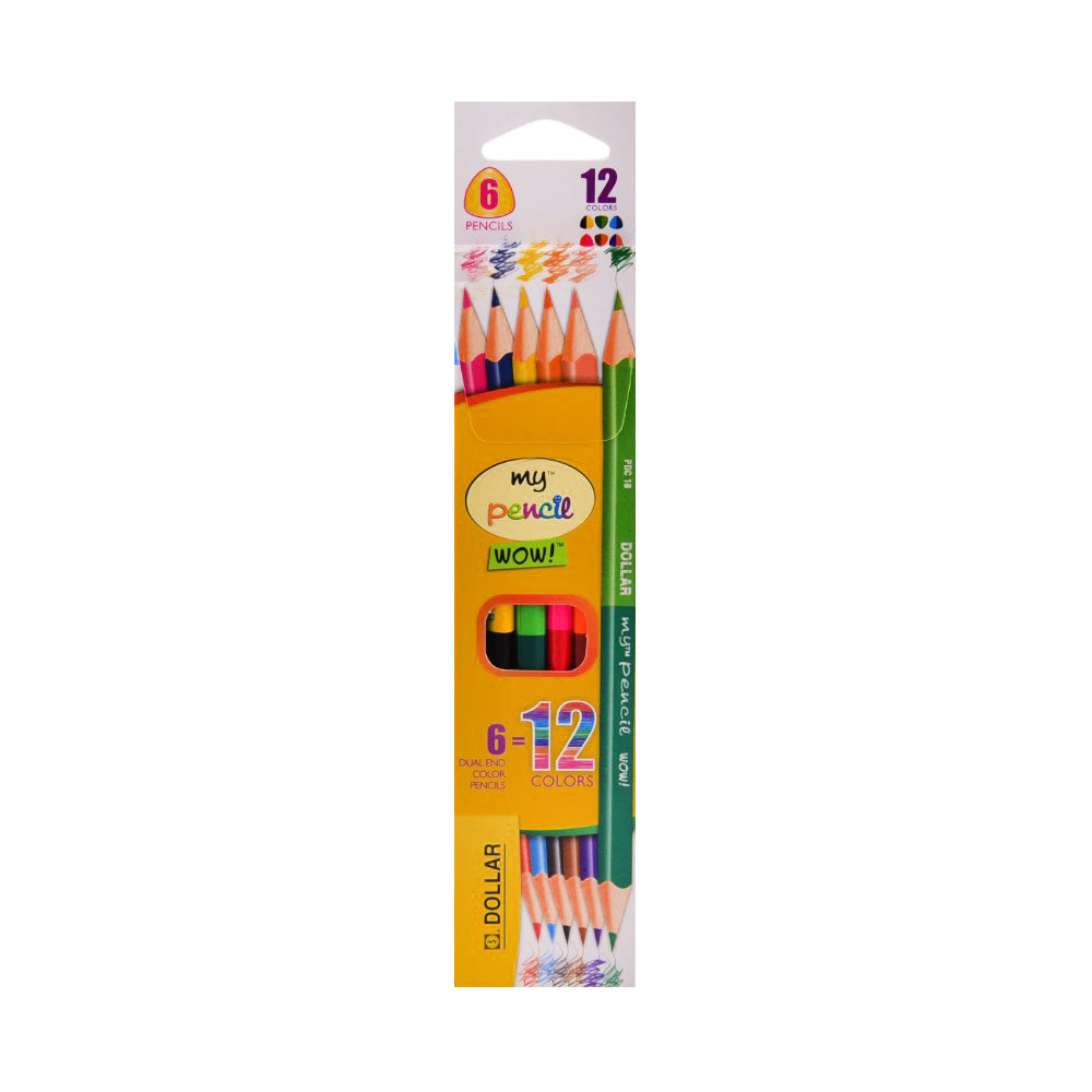 PDC16 DOLLAR MY PENCIL PENCIL COLORS DUAL SIDED 12 COLORS