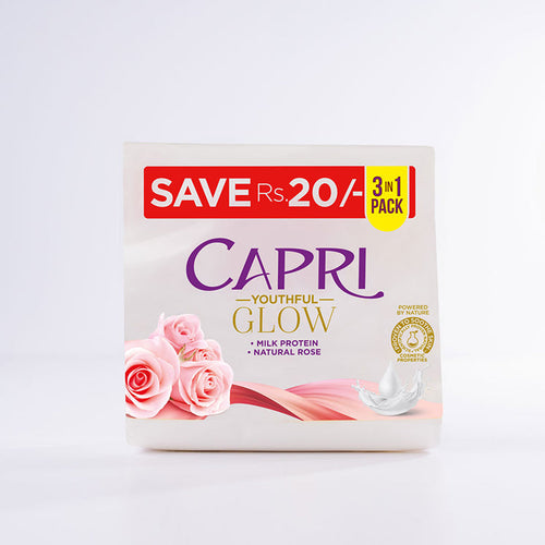 Capri Pack Of 3 Youthful Glow Soap - Bundle - 120gm