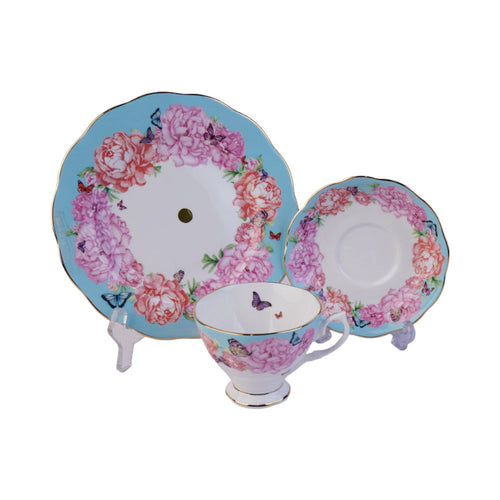 CUP & SAUCER SET ROYAL ALBERT 3PC MIRAND DEVOTION