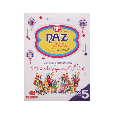 NAZ PAN MASALA DELICIOUS 48 POUCH 370 GM