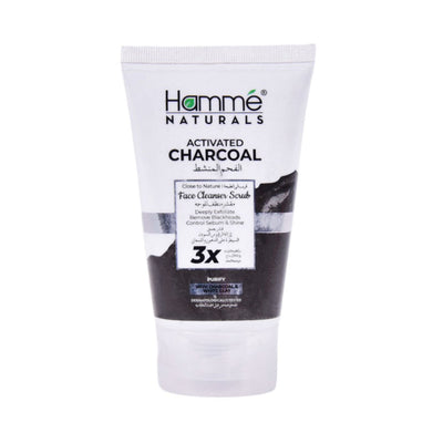 HAMME NATURALS FACE WASH CHARCOAL CLEANSING SCRUB