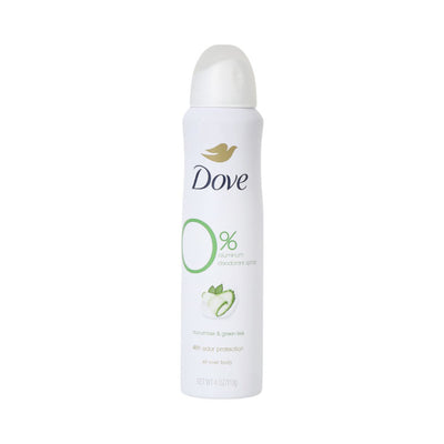 DOVE DEODORANT SPRAY O% ALUMINUM CUCUMBER GREEN TEA 113 GM