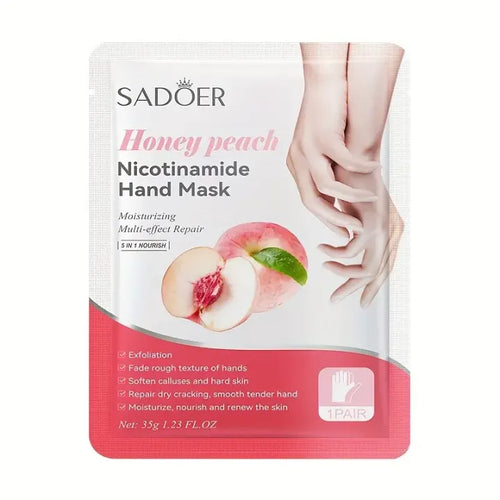Sadoer - Honey Peach Nicotinamide Moisturizing Hand Mask