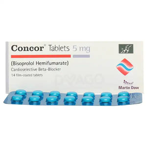 Concor Tablets 5mg - 14 Tablets | Bisoprolol Fumarate for High Blood Pressure