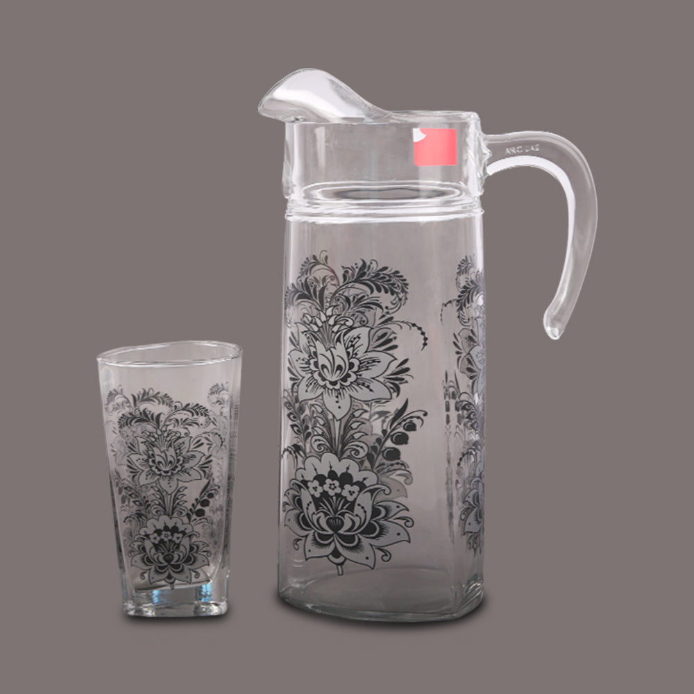 WATER SET 7PC LUMINARC DELTA BLACK THYME Q4172
