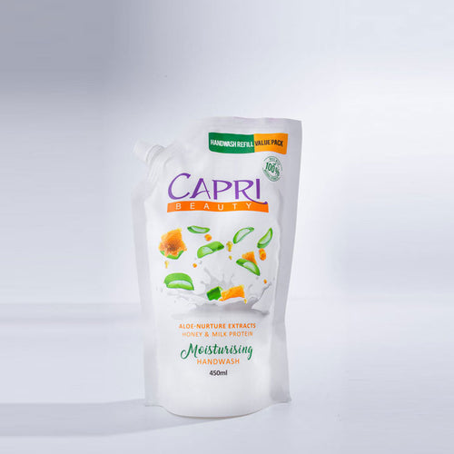 Capri Aloevera, Honey & Milk Protein Handwash - Refill Pack - 450ml