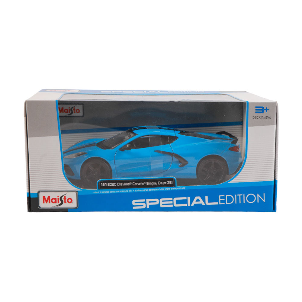 31527BU 124 CORVETTE STINGRAY COUPE BLUE