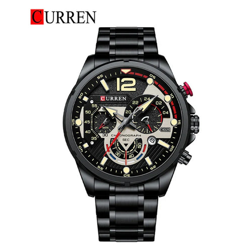 Curren - Original Brand Stainless Steel Band Wrist Watch For Men-8395-05