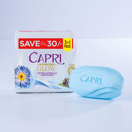 Capri Hydrating Glow - Blue Soap 150g X 3 Bundle - (save Rs 20)