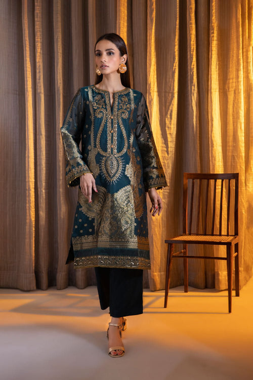 Sapphire - Embroidered Jacquard Shirt